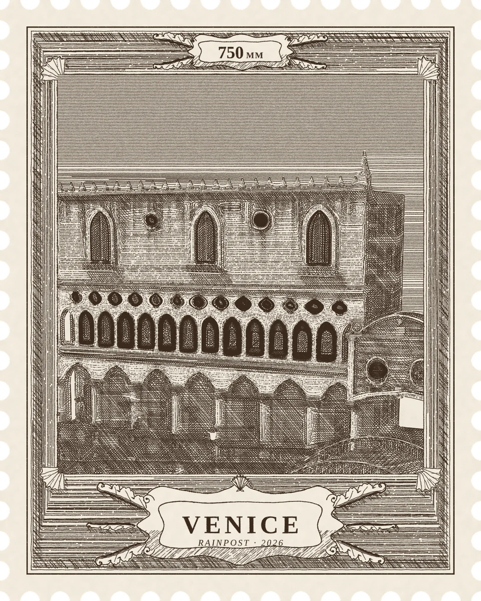 Baroque Etching stamp of Venice