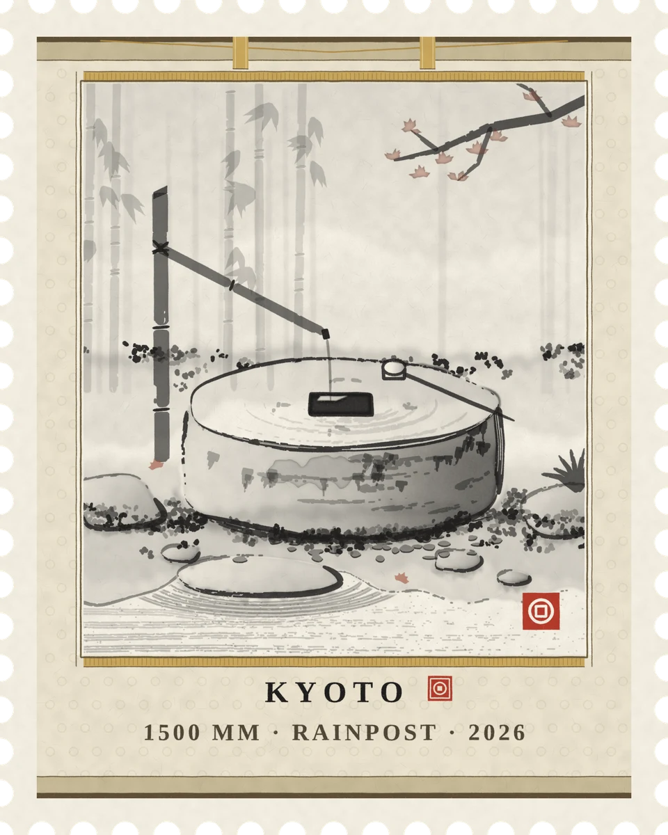 Suiboku Ink Wash stamp of Kyoto